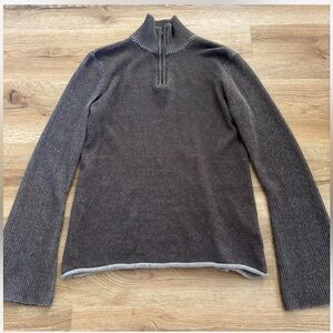 Zip Up Collared Sweater